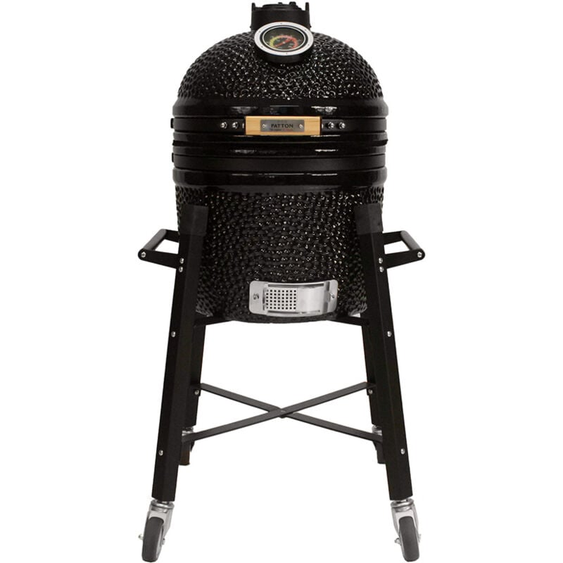Kamado barbecue céramique Patton Premium 15'' - Medium - Noir