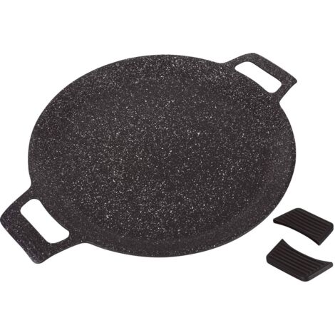 Kamberg 0008106 Cuocipane, Crepiera 32 cm, Fusione di Alluminio, Rivestimento Effetto Pietra, Compatibile con Tutti i Piani Cottura, Incluso Quello a Induzione, Senza PFOA