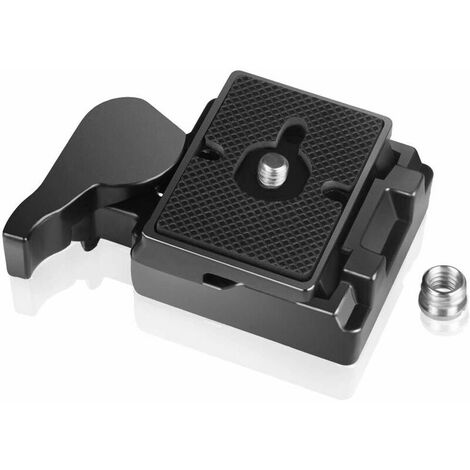 Kamera-Schnellwechselplatte 323 Schnellwechselplatte Stativklemmadapter Schnellwechsel-QR-Adapter kompatibel für Manfrotto 323 RC2-System ， Kamera