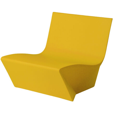 Kami Ichi  Giallo zafferano - No cuscino  originale slide di design per giardino esterno interno colorata moderna polietilene made in Italy sedia seduta poltrona