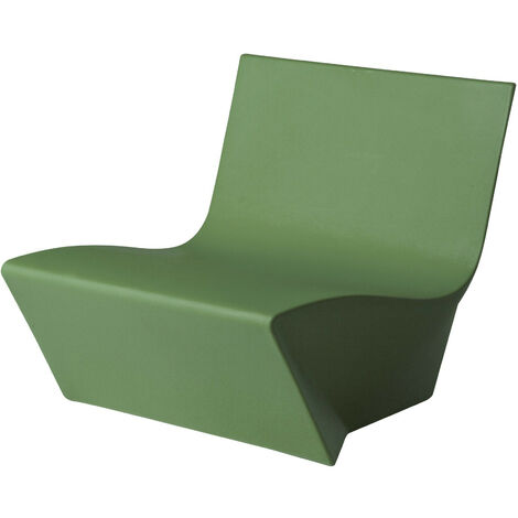 Kami Ichi  Verde malva - No cuscino  originale slide di design per giardino esterno interno colorata moderna polietilene made in Italy sedia seduta poltrona