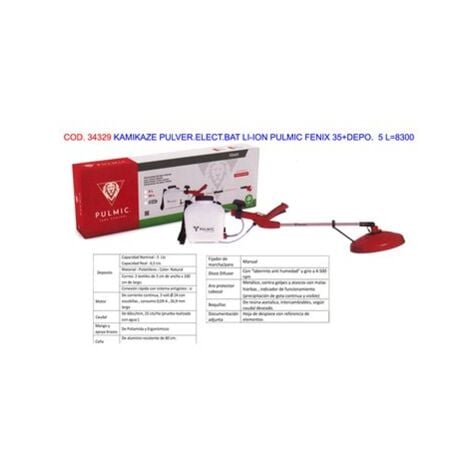 KAMIKAZE Pulver Electric Battery Li-Ion Pulmic Fenix 35 con Depósito 5 L8300