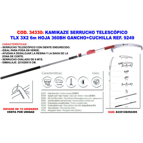 KAMIKAZE SERRUCHO TELES-TLX 3x2=6 MT HOJA 360BH GANC+CUCHI=9249