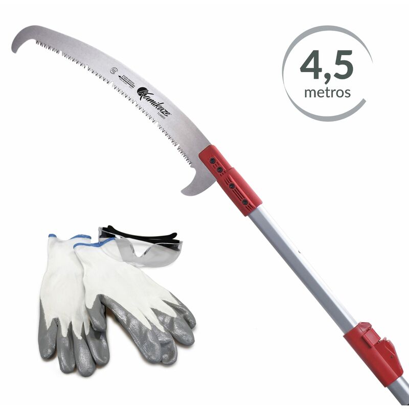

KAMIKAZE Serrucho Telesc�pico 360-BH de 4,5 metros. Diseo Ultra Ligero. Sierra telesc�pica extensible de Podar Manual con mango ergon�mico. P�rtiga