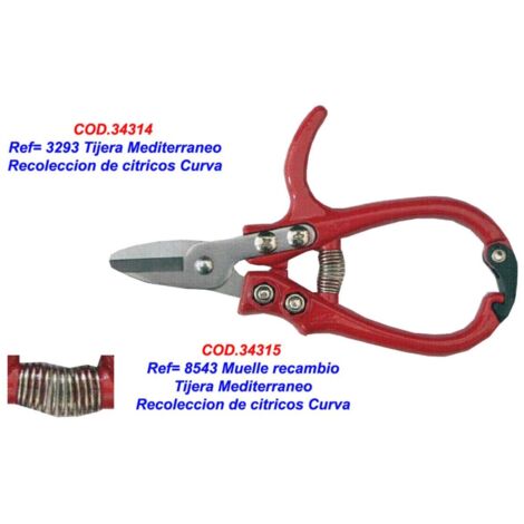 kamikaze tijera 1 mano 190 mm hoja curva recolecci citricos 3293