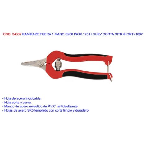 kamikaze tijera 1 mano s206 170 mm hoja curva recolec fruta 6072