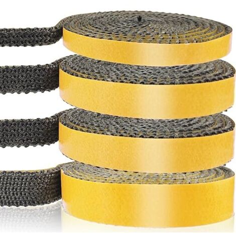 Kamin Dichtband, Selbstklebend Dichtung für Kaminofen, Ofenrohr, Kamintür, Schornsteinverlängerung, Smoker, Hitzebeständiger Ofendichtschnur (3mm x 15mm x 2m) einem.