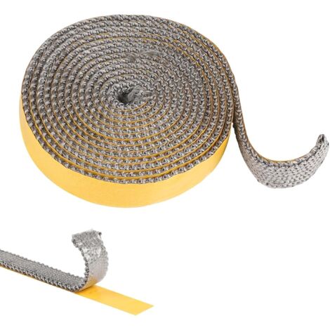 Kamineinsatzdichtung, selbstklebende, geflochtene Dichtung für Öfen, hitzebeständige Dichtung (3 mm x 20 mm x 2,5 m)
