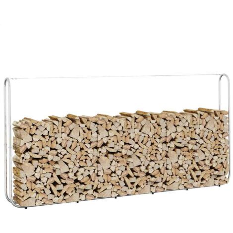 Kaminholzregal 300x25x150 cm Stahl verzinkt vidaXL