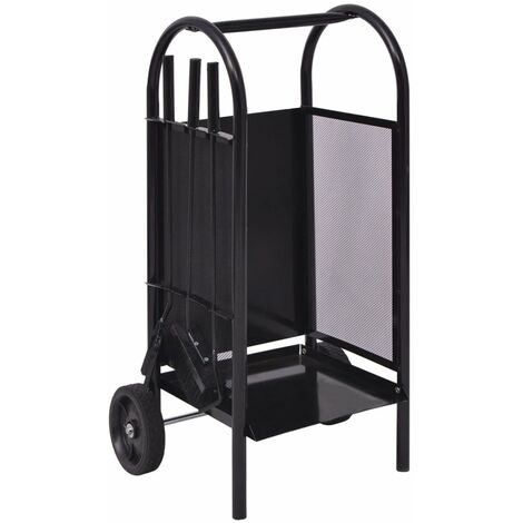 Kaminholzwagen Eisen 35x30x81 cm