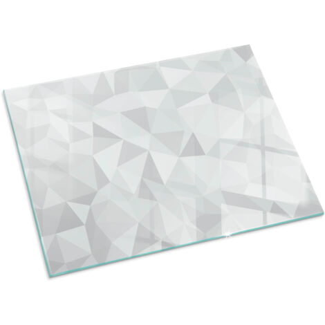 Kaminofen Glasplatte Kaminplatte Kaminglas Funkenschutzplatte Dekorative Sicherheitsglas Abstraktes geometrisches Muster 80x60 cm