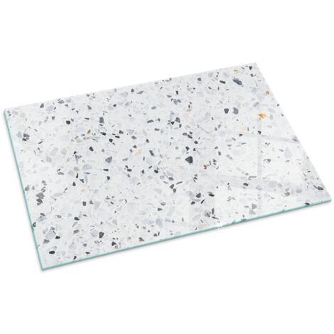 Kaminofen Glasplatte Kaminplatte Kaminglas Funkenschutzplatte Dekorative Sicherheitsglas Steinmuster mit Partikeln 100x70 cm