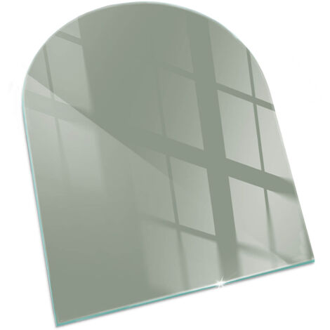 Kaminofen Glasplatte Kaminplatte Kaminglas Ofenglas Bodenplatte Funkenschutzplatte Glasbodenplatte Farbe Graugrün 80x70 cm
