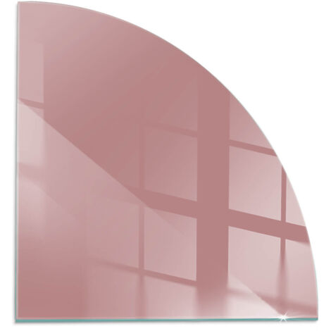 Kaminofen Glasplatte Kaminplatte Kaminglas Ofenglas Bodenplatte Funkenschutzplatte Glasbodenplatte Farbe Rosa 1/4 100x100 cm