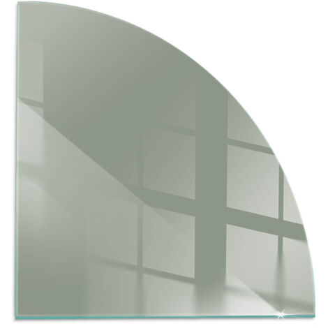 Kaminofen Glasplatte Kaminplatte Kaminglas Ofenglas gehärtetem Glas Hitzeschutz für Kamin Funkenschutzplatte Farbe Graugrün 1/4 100x100 cm