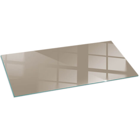 Kaminofen Glasplatte Kaminplatte Kaminglas Ofenglas gehärtetem Hitzeschutz für Kamin Bodenplatte Funkenschutzplatte Farbe Braun 125x50 cm