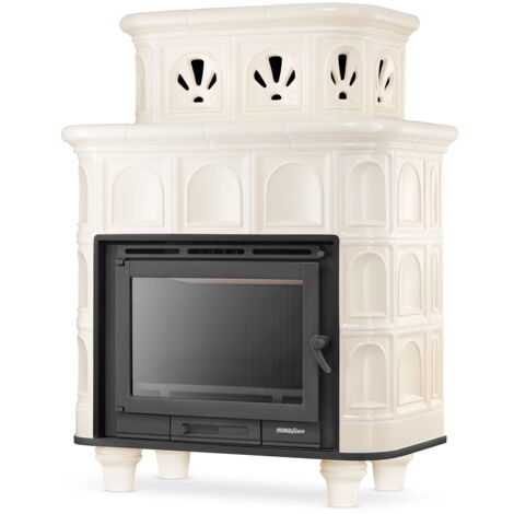 Kaminofen Kahelofen FONTANA LUX - Creme - Blmschv2 -13kW - klassisches Design