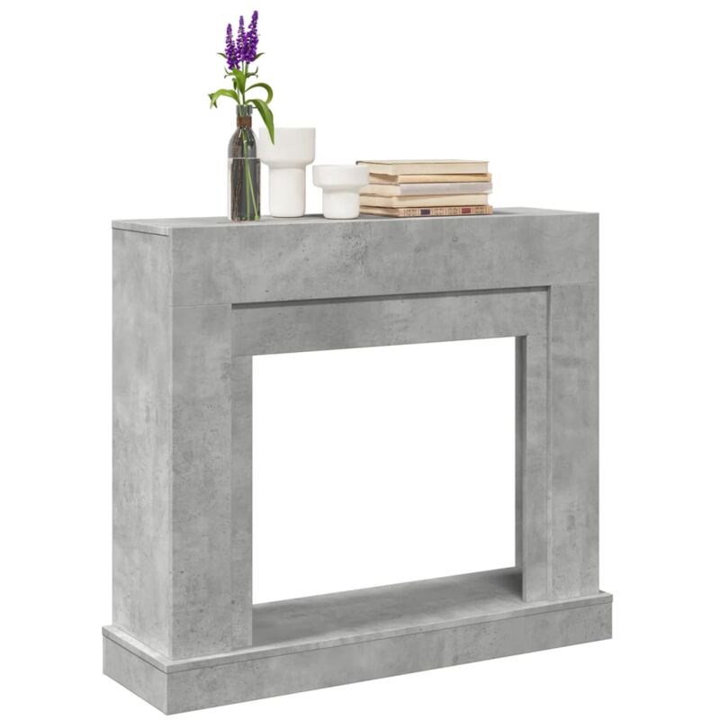 Kaminumrandung Betongrau 100x30x87, 5 Cm Holzwerkstoff Vidaxl