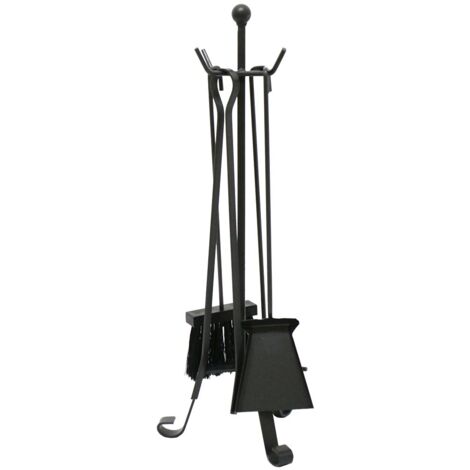KAMINWERKZEUG-SET STAHL LACKIERT MoD.TERMINIO
