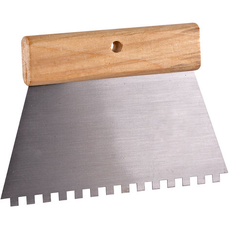 Kammspachtel Zahnspachtel Spachtel 18 x 13 cm Viereckzahnung C2 Holzrückengriff