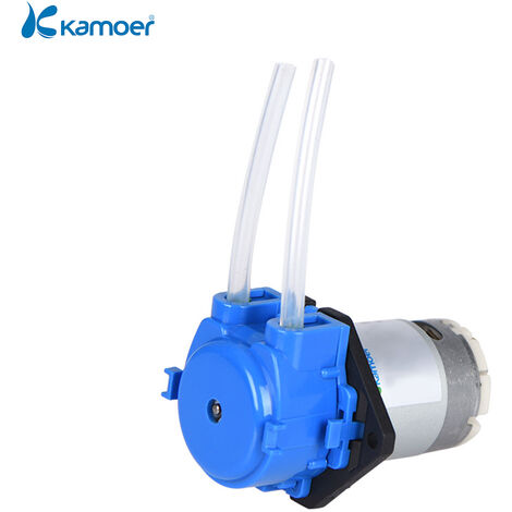 Kamoer Peristaltic Pump Aquarium Liquid Water Pump Flow Adjustable 5.2-90ml/min 12V Dosing Pump for DIY Aquarium Lab Chemical Analysis Dosing Additives 1.0x3.0mm,model:Blue