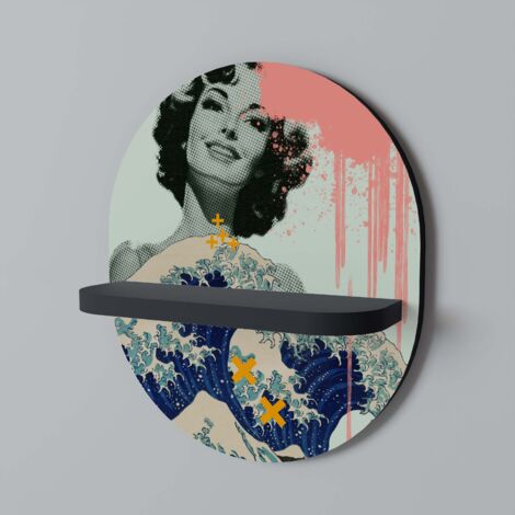 KANAGAWA BEAUTY Mensola ovale nera