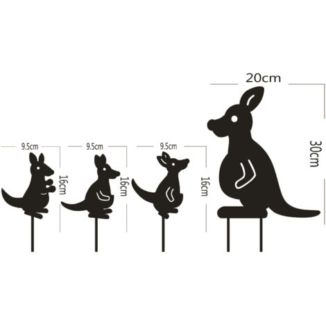Kangourou une prairie plugin, décoration de Cour creuse fer Art animal silhouette, artisanat de jardin