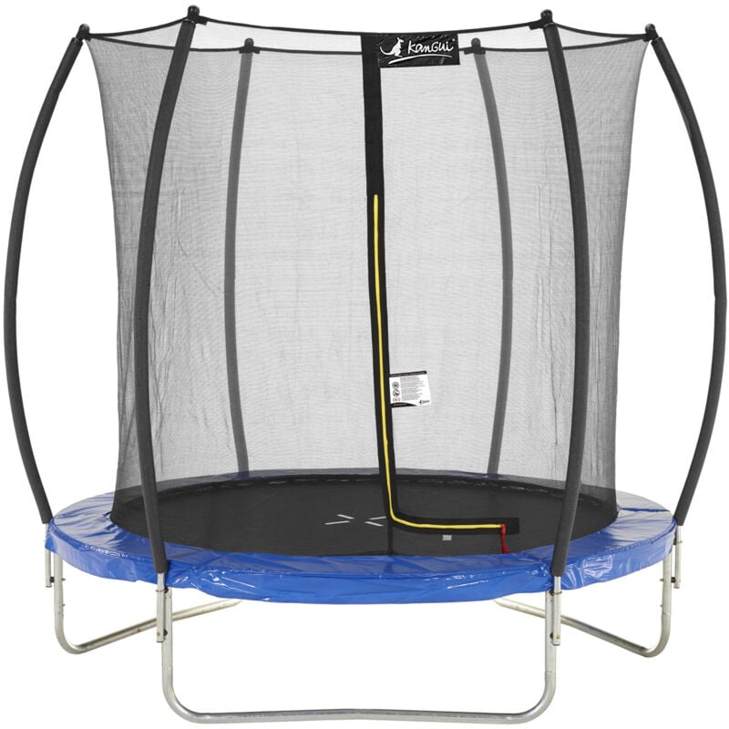 Trampoline rond Ø250cm avec filet de sécurité intérieur- Bleu- fpr 250 - Kangui
