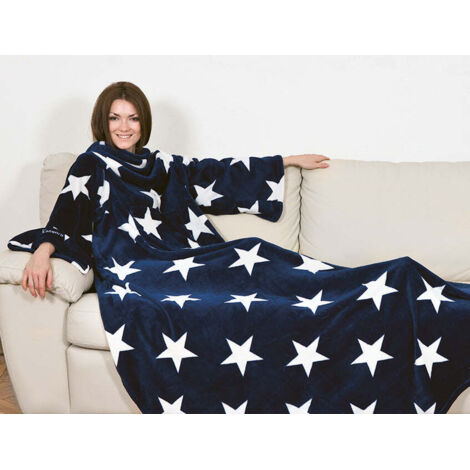Kanguru 1099 plaid 140 x 210 cm Polyester Bleu, Blanc