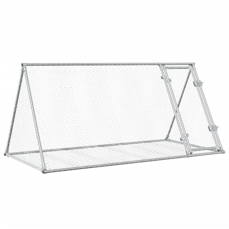 Hasenstall Silbern 200x105x91 Cm Verzinkter Stahl Vidaxl