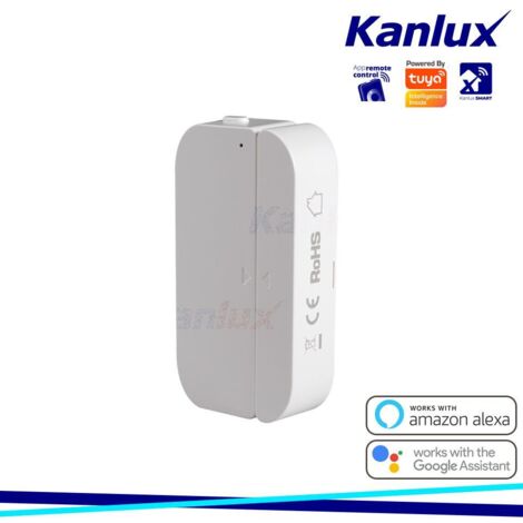 Kanlux 34942 Wi-Fi Door & Window Contact Sensor for Smart Home Alarm Security  Balcony/Patio, Instant App Notifications, Easy Install, 2-Year Warranty