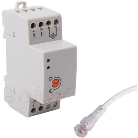 Kanlux – Détecteur crépusculaire rail TH35 10A – Alimentation 230V – Puissance 2300W – IP20 – Montage sur rail DIN – Économie d'énergie