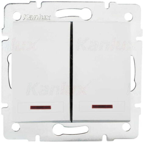 Kanlux DOMO interruttore doppio LED bianco a parete 24724