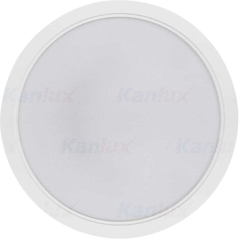 Kanlux – Downlight LED encastré 24W – Rond 225mm – Blanc naturel – IP44 – 2600 lumens – Angle 120° – Installation facile pour espaces humides