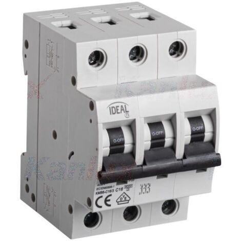 Kanlux KMB6 23154 3-Pole Miniature Circuit Breaker (MCB) for TH35 DIN Rail  Overload & Short-Circuit Protection for Lighting Circuits and Distribution Boards, 2-Year Warranty