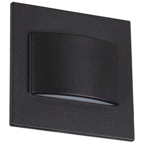 Kanlux – Luminaire LED encastré noir 1,5W – Température de couleur 4000K – Format carré 75x75mm – Installation murale rapide
