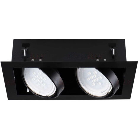 Kanlux MATEO spot plafond 2xES111 25W noir orientable