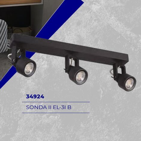 Kanlux SONDA 34924 spot 3xGU10 nero metallo dimmer