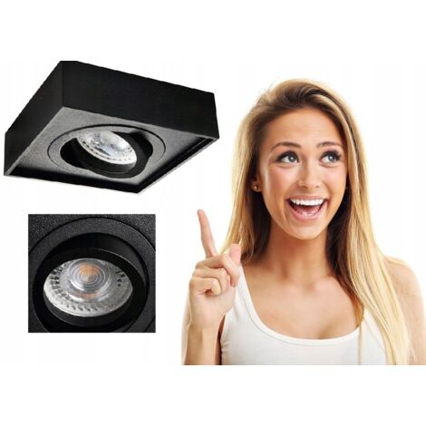Kanlux – Spot encastrable carré noir orientable 30° – Alliage aluminium et acier – Éclairage précis pour zones spécifiques – IP20
