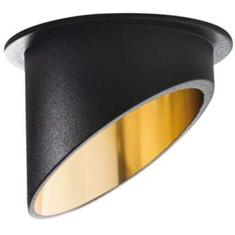 Kanlux – Spot encastrable rond 68mm noir/or – Aluminium – IP20 – Pour douilles GU10/GU5.3 – Installation facile avec pattes de fixation