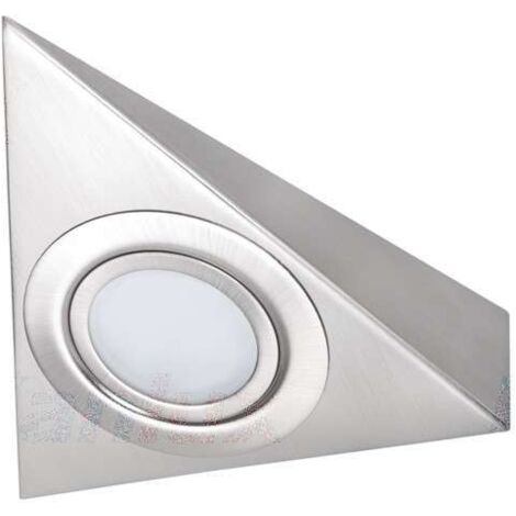 Kanlux – Spot LED sous meuble – Chrome mat – Acier et verre – G4 – 130mm largeur – Installation en saillie pour éclairage d'appoint