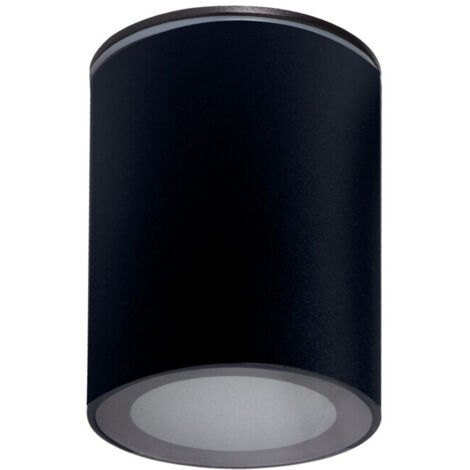 Kanlux – Spot plafonnier étanche IP65 en aluminium noir – Culot GU10 – Ø70mm – Pour salles de bains et cuisines – Installation en saillie