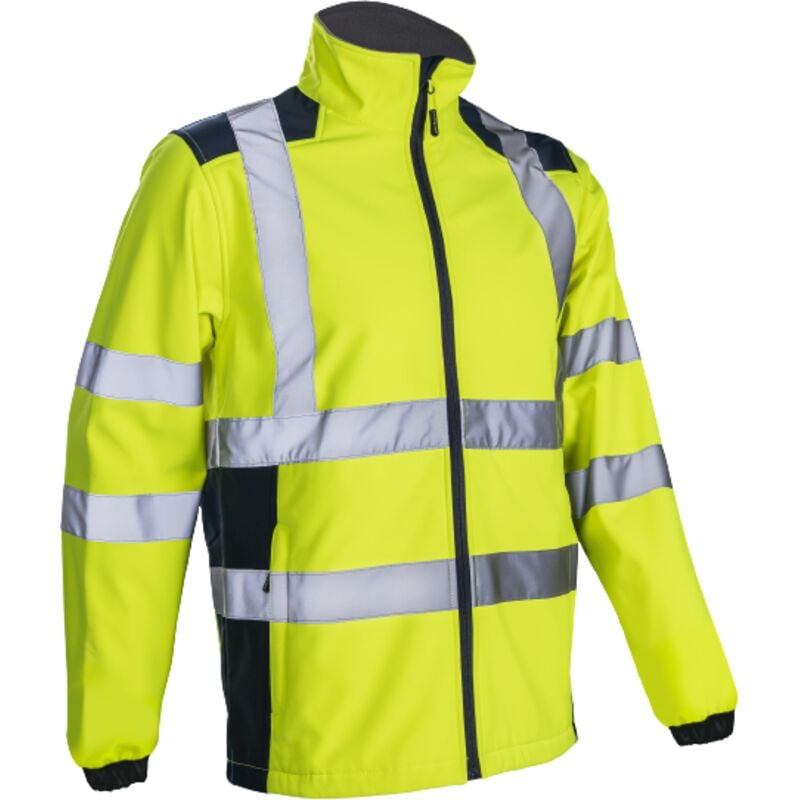 Coverguard - Veste Softshell Hivi Kanpa Jaune Fluo/Marine Tl
