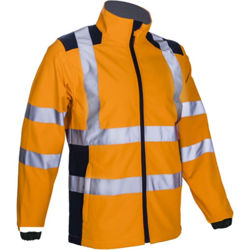 Veste Softshell Hivi Kanpa Orange Fluo/marine T3xl