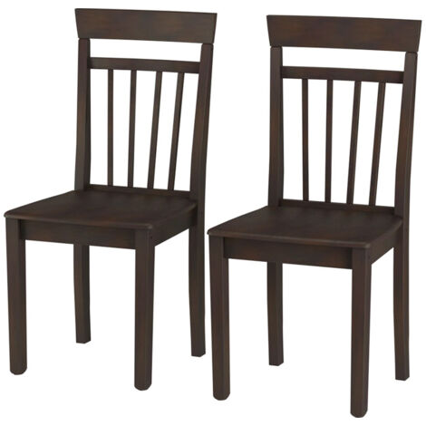 Kansas-Chaise de salle à manger en MDF brun Paquet de 2