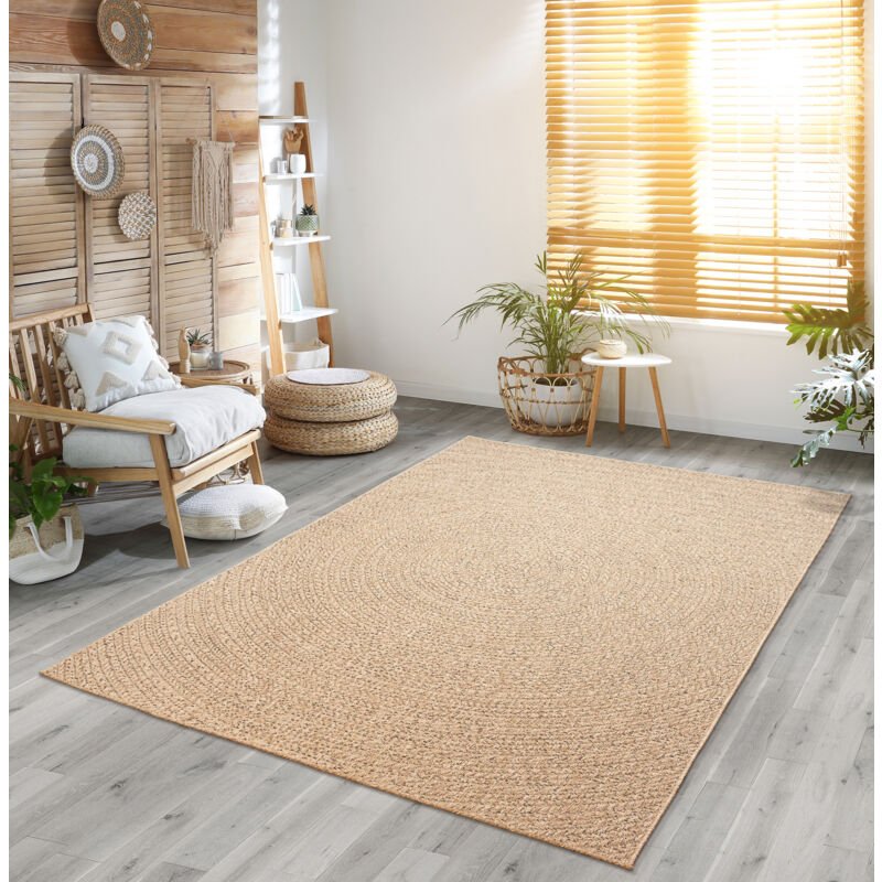 Kansas tapis intérieur extérieur look jute naturel, 60 x 090 cm