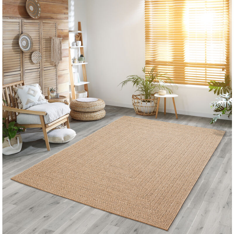Kansas tapis intérieur extérieur look jute naturel, 60 x 090 cm