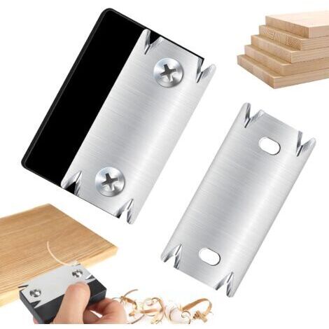 Kantenschneider mit 1 Ersatzklinge, tragbarer manueller Kantenschneider, Kantenschneiderklinge für die Holzbearbeitung, rutschfester Handhobel für Holz, PVC, ABS und Kantenfurniere