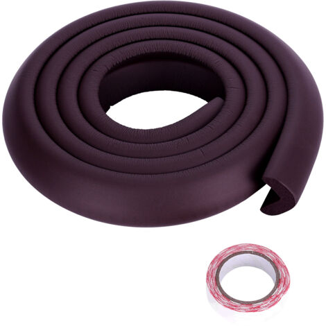 Kantenschutzleiste aus Gummi für Tische, 2 Meter - Kindersicherer Eckenschutz (Kaffeefarbe)