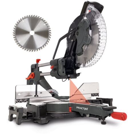 Kapp-Zugsäge PX-KZS-305PA Practixx - Schnitthöhe 180mm x 340mm  Laser  Softstart  Posaunenauszug